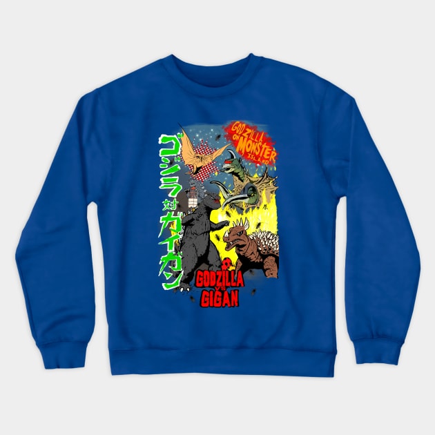 Monster Island Crewneck Sweatshirt by PickledGenius